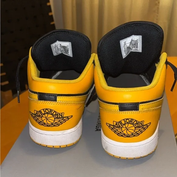 Nike Air Jordan Black and Yellow Athletic Shoes - Picture 3 of 5